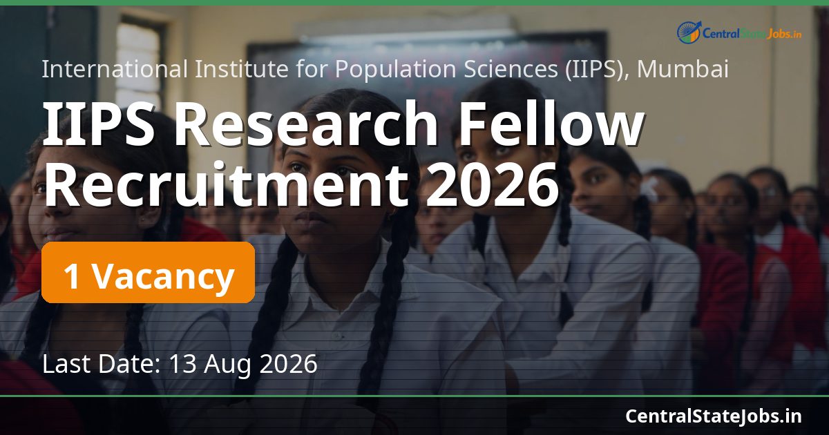 IIPS Research Fellow Recruitment 2026