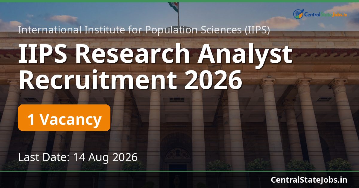 IIPS Research Analyst Recruitment 2026