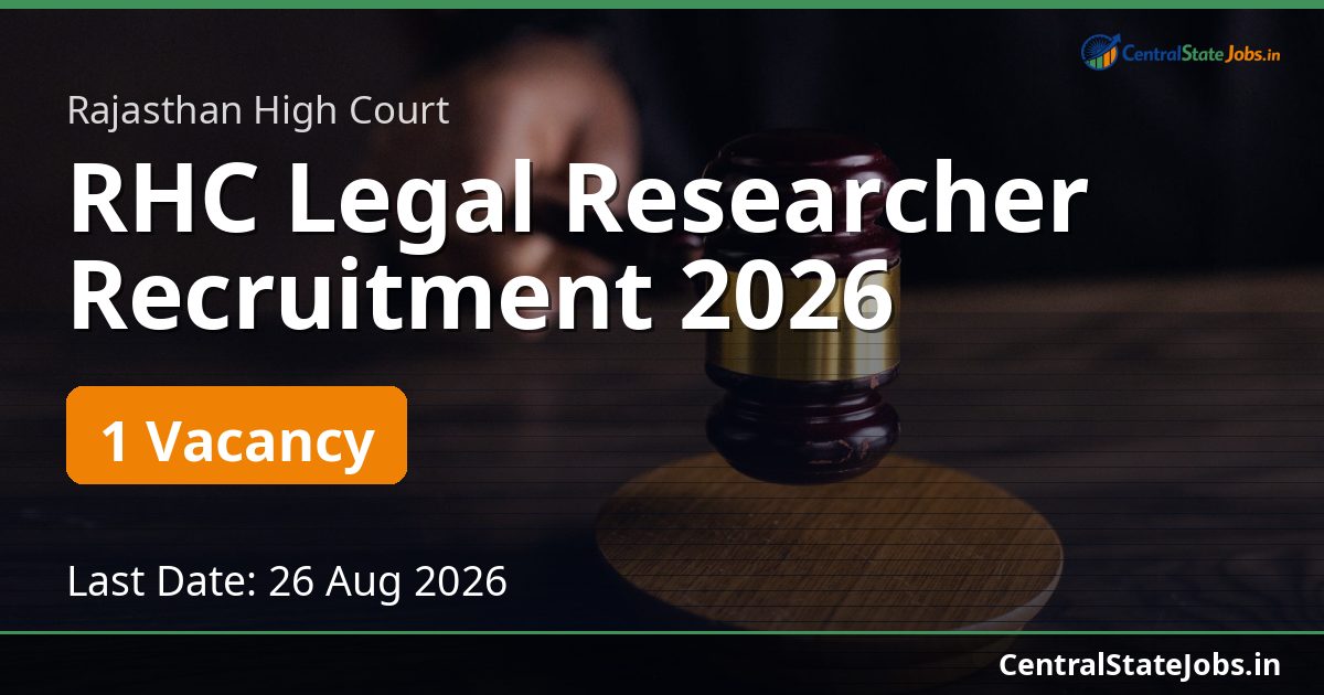 RHC Legal Researcher Recruitment 2026