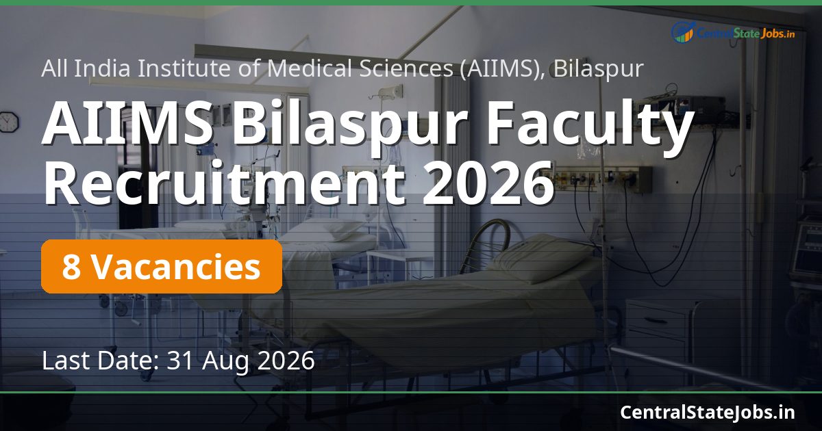 AIIMS Bilaspur Faculty Recruitment 2026