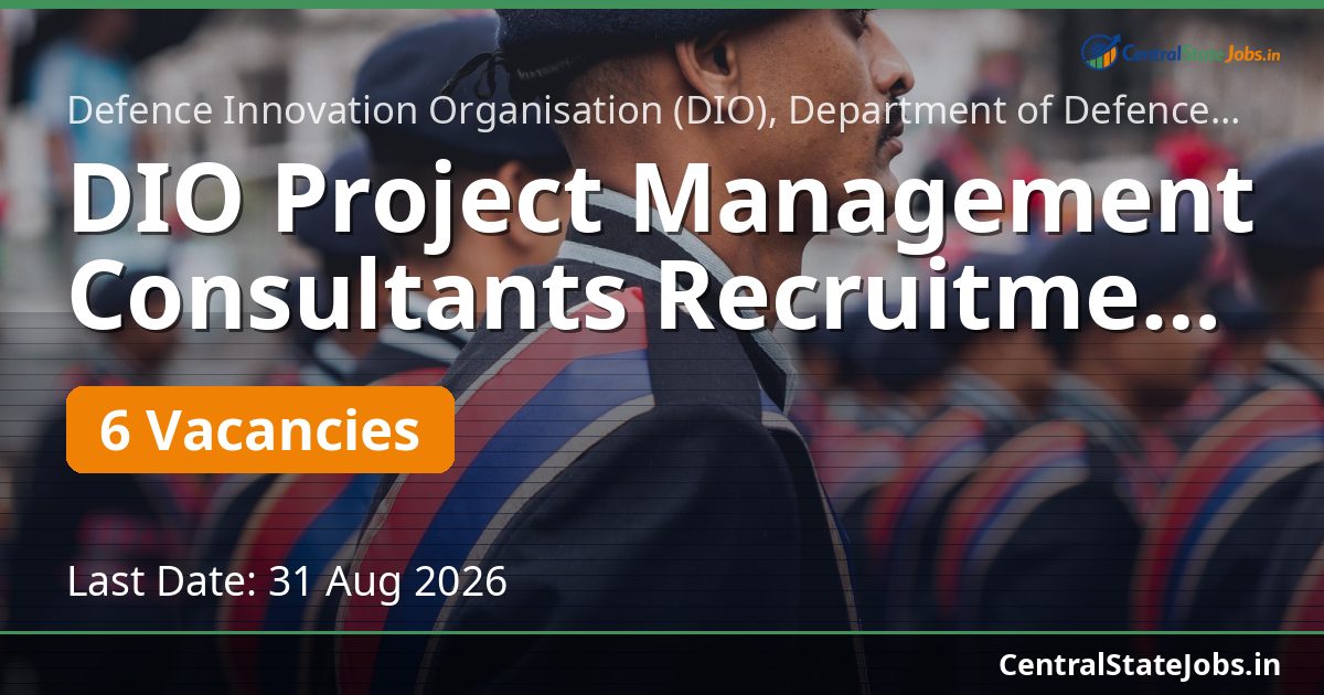 DIO Project Management Consultants Recruitment 2026