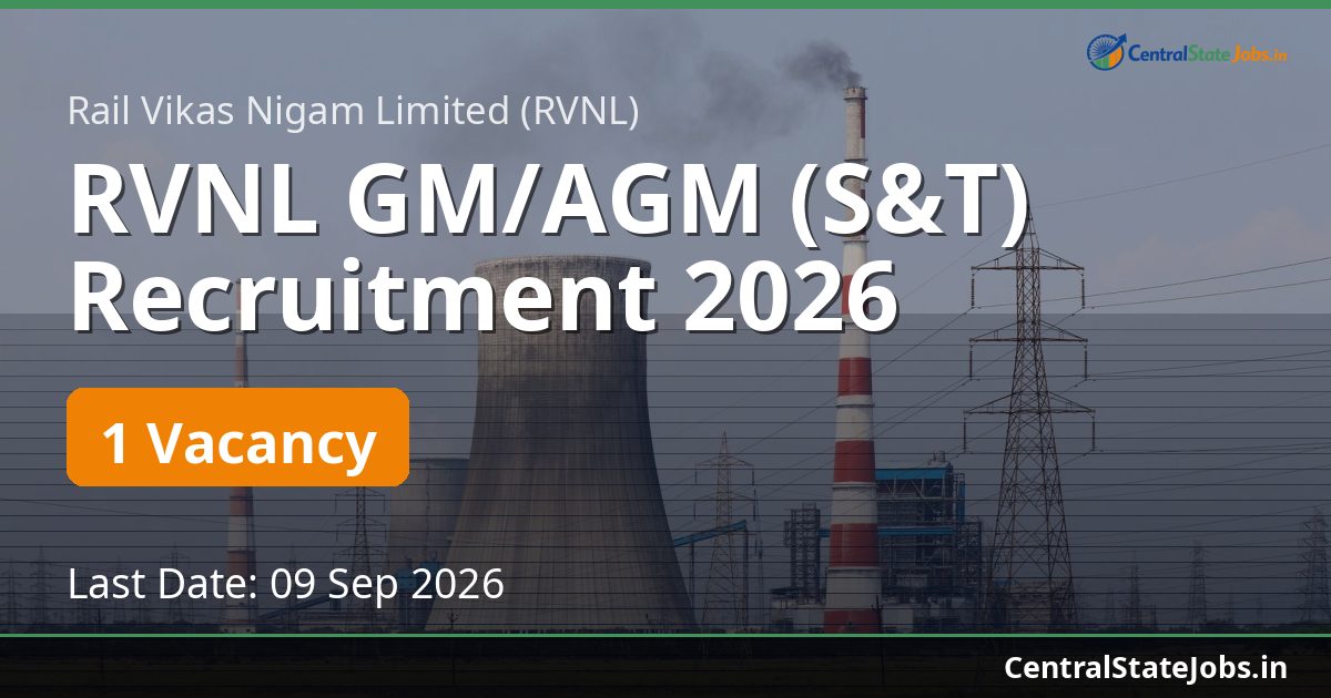 RVNL GM/AGM (S&T) Recruitment 2026