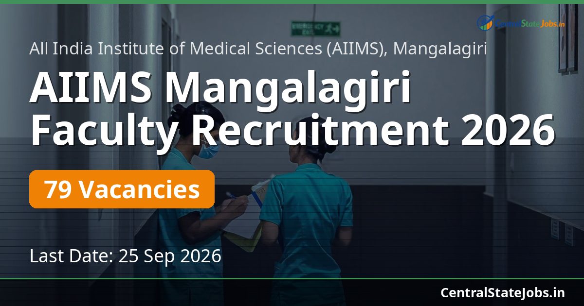 AIIMS Mangalagiri Faculty Recruitment 2026 — 79 Vacancies