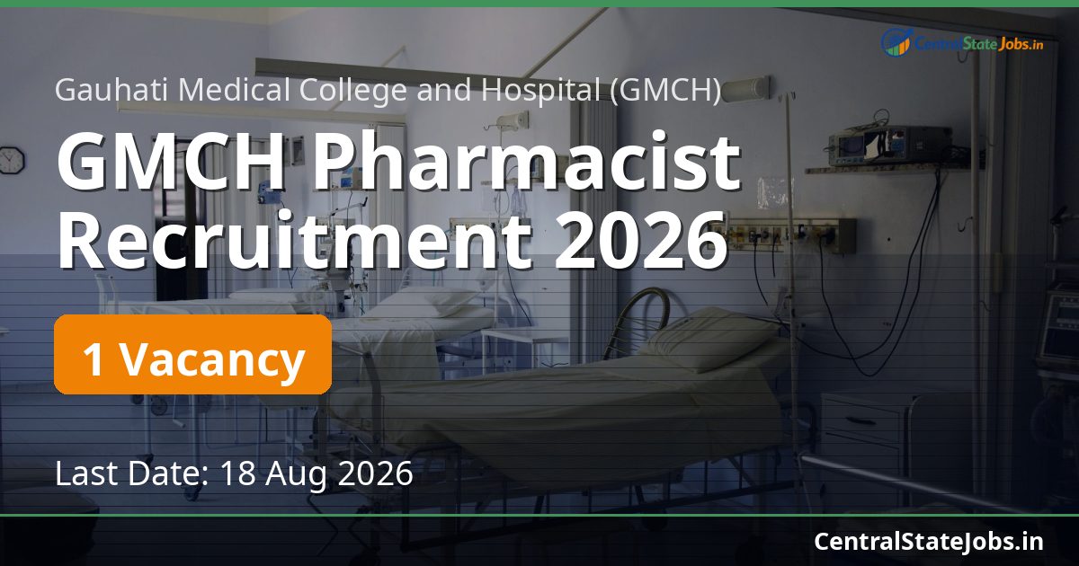 GMCH Pharmacist Recruitment 2026