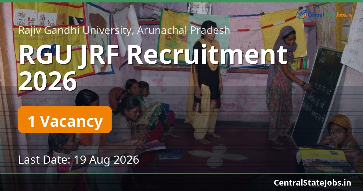 RGU JRF Recruitment 2026