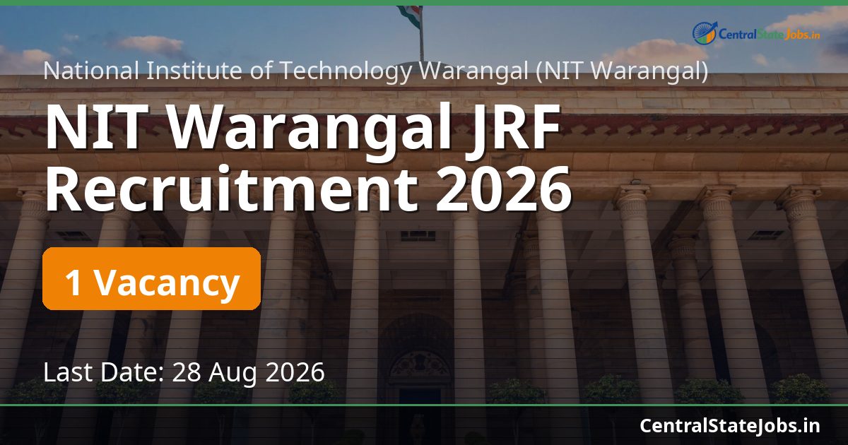 NIT Warangal JRF Recruitment 2026