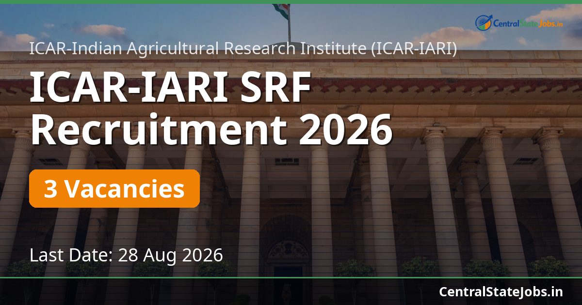 ICAR-IARI SRF Recruitment 2026