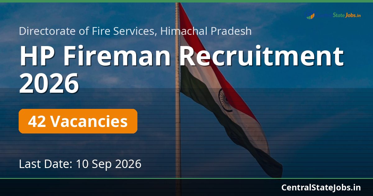HP Fireman Recruitment 2026 — 42 Vacancies