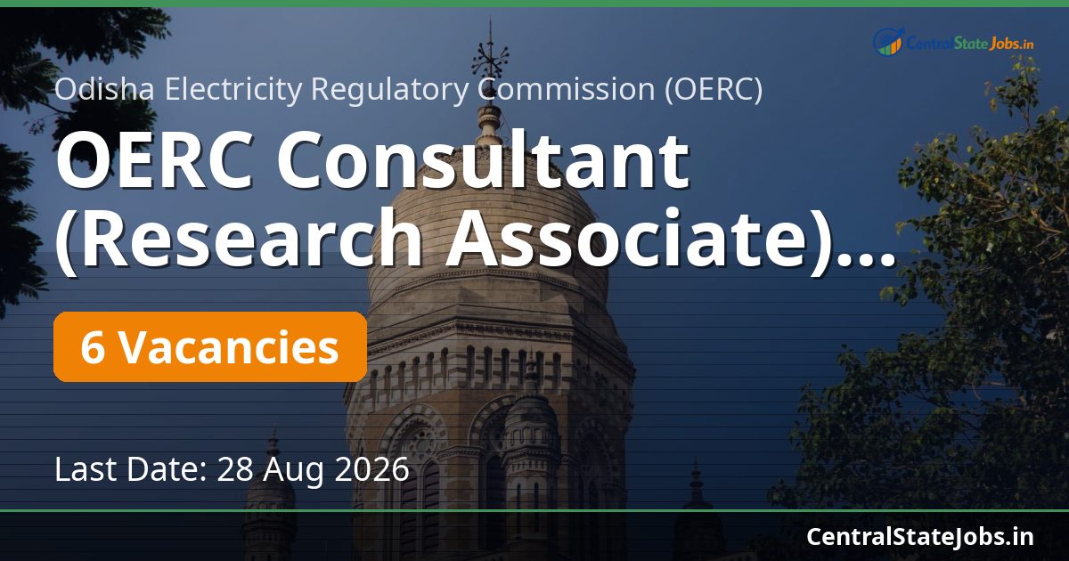 OERC Consultant (Research Associate) Recruitment 2026