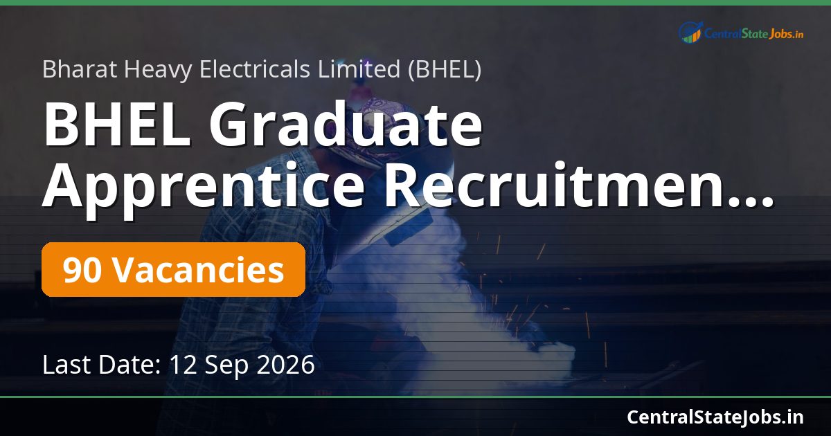 BHEL Graduate Apprentice Recruitment 2026 — 90 Vacancies