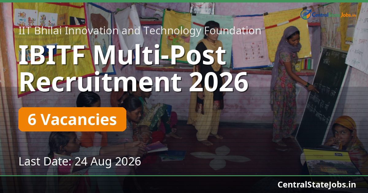 IBITF Multi-Post Recruitment 2026