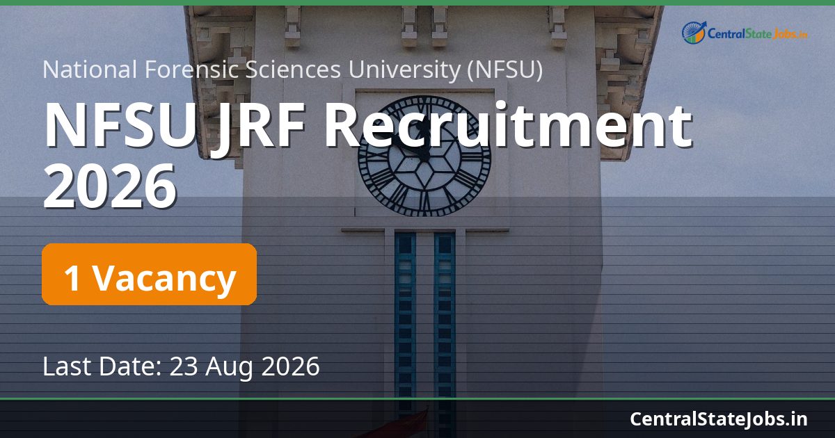 NFSU JRF Recruitment 2026