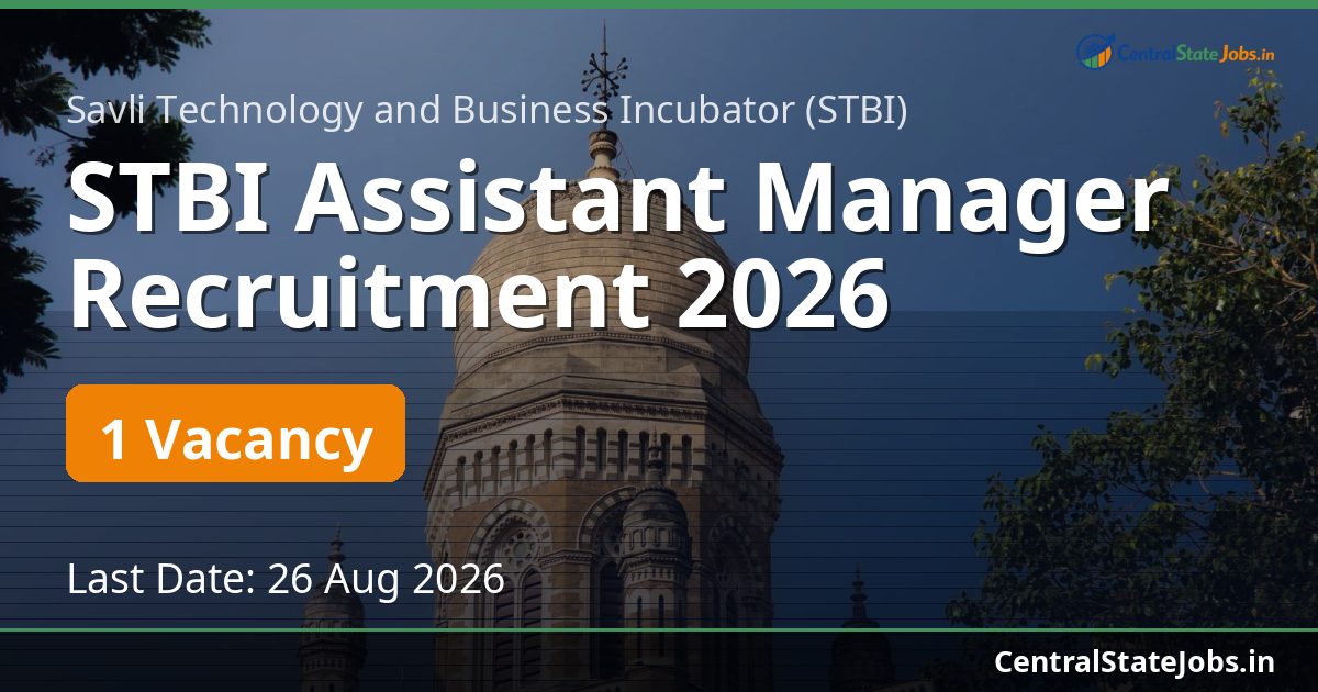 STBI Assistant Manager Recruitment 2026