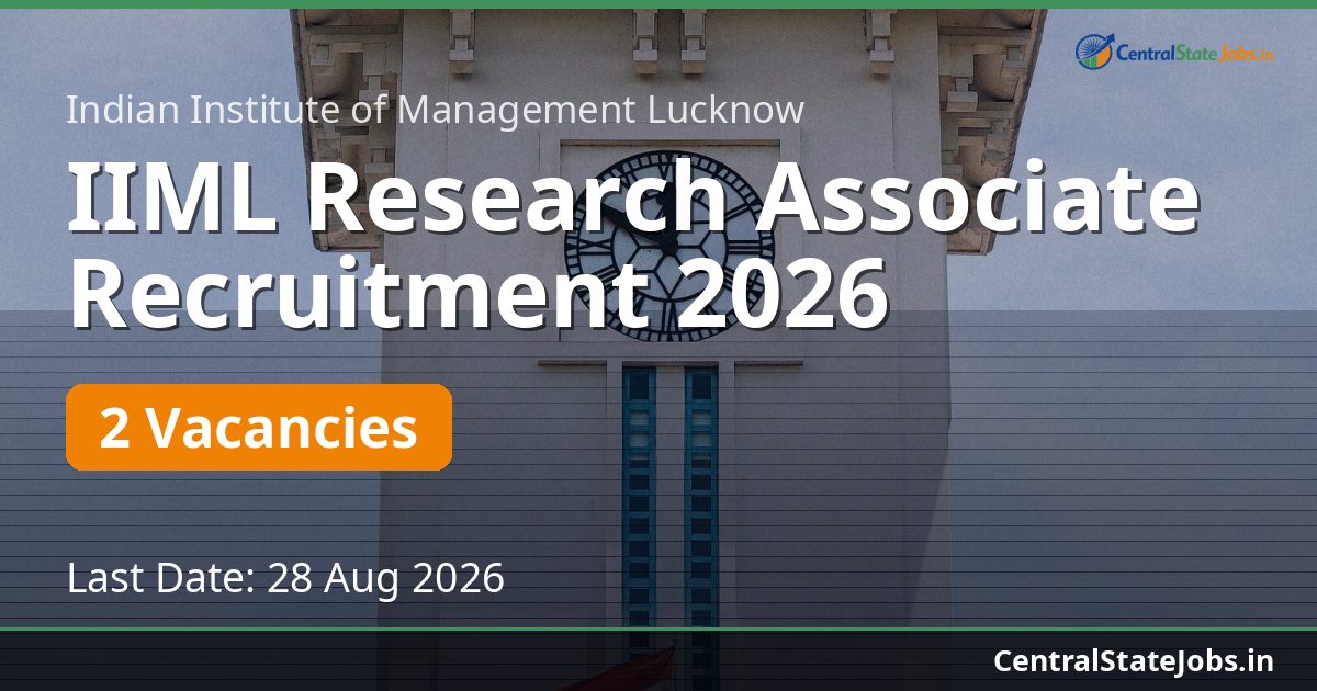 IIML Research Associate Recruitment 2026
