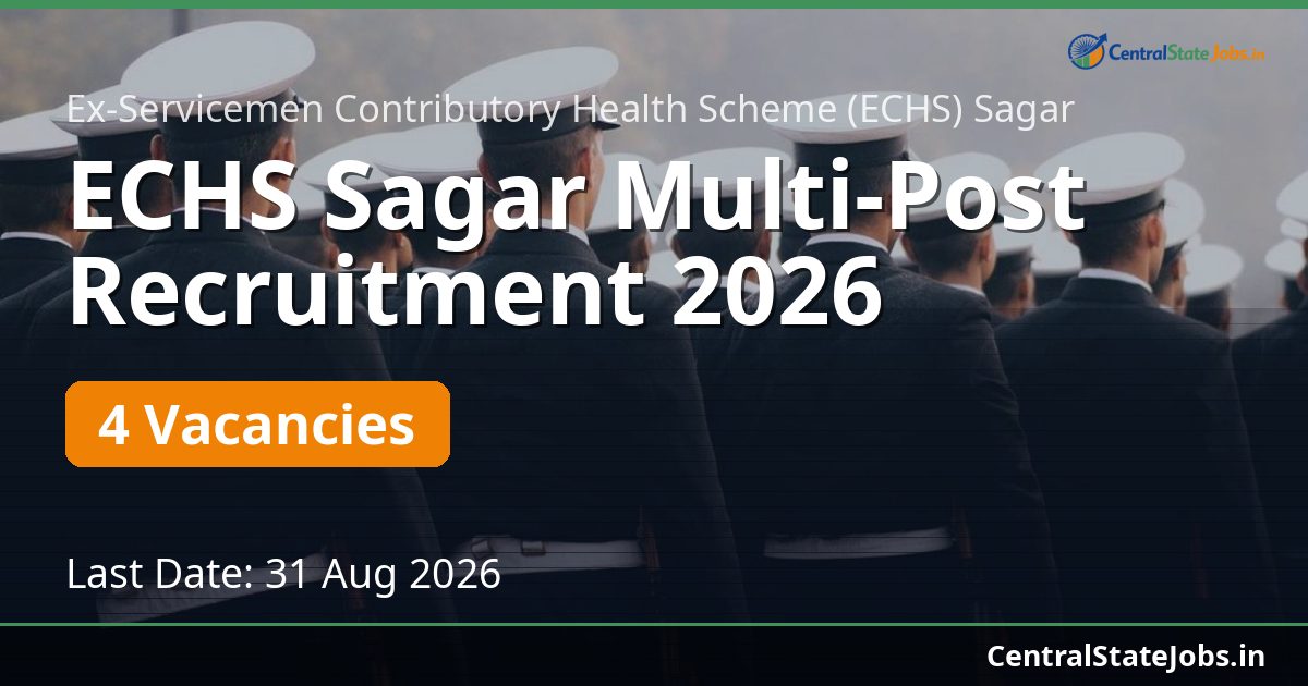 ECHS Sagar Multi-Post Recruitment 2026