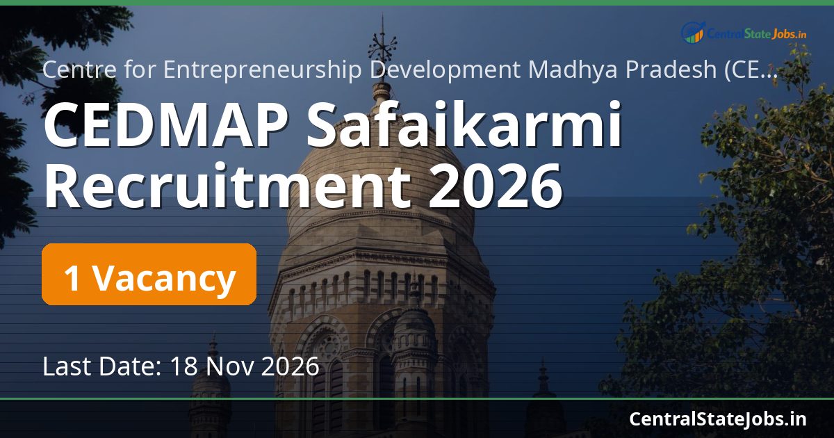 CEDMAP Safaikarmi Recruitment 2026