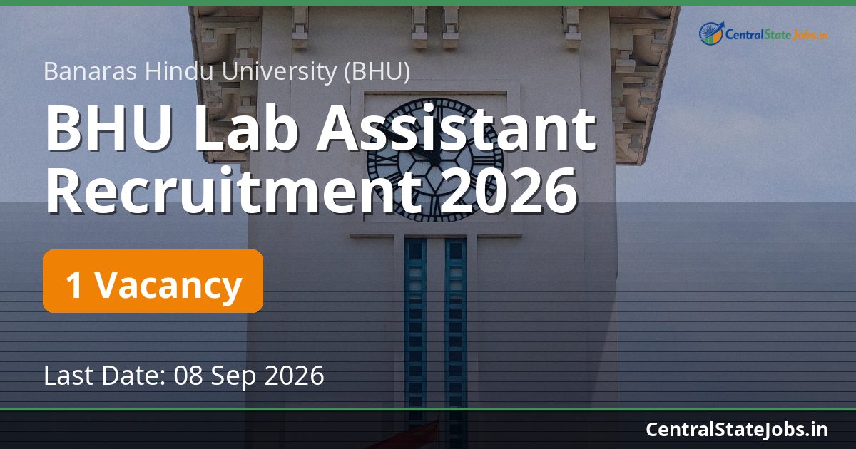 BHU Lab Assistant Recruitment 2026